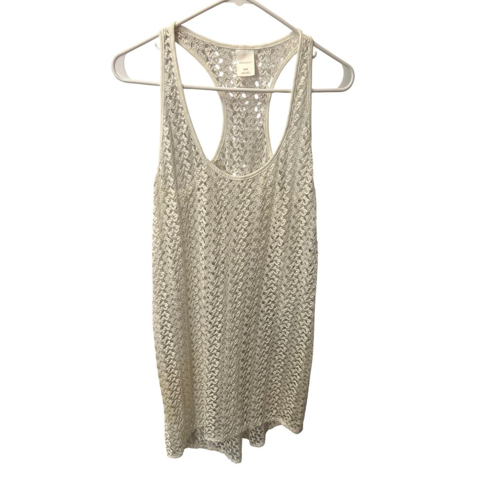 Xhilaration White‎ Lace Dress Beach Cover Up Size Medium Boho Vaca Resortwear